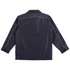 A navy jacket featuring a back view with contrasting piping and a collar, designed for sport or racing.
