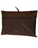 A black zippered pouch, ideal for storing outdoor activity spray jackets, featuring a simple design.