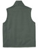 A men's softshell hi-tech vest in a solid olive green colour, featuring a collar and no visible front detail.