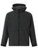 A dark green softshell full zip hoodie featuring a hood, zippered front, and pockets, with a logo on it.