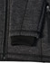A men's heather bonded fleece jacket in dark grey, featuring a zippered front and ribbed cuffs.