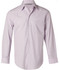 A light purple men's long-sleeve button-up shirt with a single chest pocket and a collar.