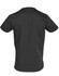A black men's scrub top featuring a simple design with short sleeves and a back view. Includes branding.