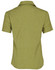 A women's short sleeve shirt in a light green fabric, featuring a collar and a plain back design.