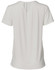 A ladies' short sleeve knit top in white, featuring pleats at the back and a round neck design. It includes a logo.