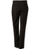 Men's stretch wool blend pants in black, featuring a tailored fit and two back pockets. Includes a logo.