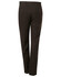 Men's polyviscose stretch pants in dark brown, featuring a tailored fit and pockets at the back.