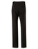 Women's low rise slacks in black wool stretch, featuring a straight leg design and back pockets.