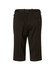 Knee-length women's shorts in black with a flexi waist and button detail on the back. Features a logo.