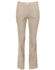 Women’s chino pants in a light beige colour, featuring a button closure and a slight flare at the hems.