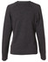 A dark grey women's 100% Merino wool long sleeve cardigan, featuring a simple, sleek design.