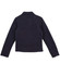 A navy polar fleece jacket with a fitted design and long sleeves, featuring a simple branding element.