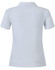 A light blue ladies' cotton stretch polo shirt with a classic collar and short sleeves. It features a logo on the back.