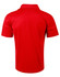 A red men's polo shirt in a solid colour with a classic collar and short sleeves. It features a logo on the chest.