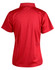A red Kids' Cooldry Pique Solid Colour short sleeve polo shirt featuring a collar and a logo.