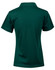 A short-sleeve polo shirt in green, featuring a classic collar and smooth texture, with a logo on the back.