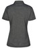A grey short sleeve polo shirt with a collar and a subtle texture, featuring a logo on the collar.