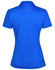 A blue ladies' polo shirt in bamboo charcoal fabric, featuring a fitted design and a collar. Includes a logo.