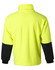 A Hi-Vis polar fleece half zip pullover in fluorescent yellow with black sleeves and a logo.