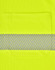 A bright yellow polo shirt featuring a reflective grey stripe and a chest pocket, designed for safety and visibility.