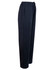 Navy fleecy track pants with an elastic waistband and side pockets. Features a logo on the garment.