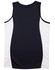 A men's singlet featuring a navy body with white contrast panels and a logo.