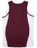 A maroon and white kid's contrast mesh singlet with a sleek design and a logo on the front.