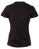 A black ladies' cotton semi-fitted tee with a classic crew neck and short sleeves. Includes branding on the back.
