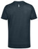 A men's short-sleeve performance tee in navy blue, featuring a logo on the back. Lightweight design suitable for activewear.