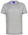 A short-sleeve, ultra-lightweight performance t-shirt in grey, featuring a logo on the neckline.