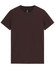 A maroon premium cotton t-shirt with a round neckline and short sleeves, featuring a logo.