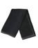 A black golf towel measuring 38 x 65 cm, with a soft texture and a folded design. It features a logo.