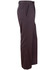 Men's permanent press slacks in dark brown, featuring a side view with pockets and a tailored fit.