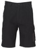 Black heavy-duty work shorts featuring cargo pockets and a classic fit, with a button fastening and no visible branding.