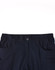 A pair of navy blue unisex cotton stretch ripstop work shorts featuring an elastic waistband and multiple pockets.