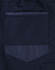 A navy blue fabric with a pocket detail, part of the unisex cotton stretch cuffed work pants.