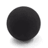 A black high bounce ball with a smooth surface, designed for fun and games activities.