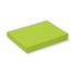 A green sticky pad containing 100 sheets, presented in a flat rectangular box with a logo.