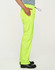 Bright yellow lightweight nylon waterproof rain pants with pockets and an adjustable drawstring waist.