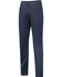 Ladies' flexi chino pants in navy blue, featuring a slim fit and classic style, with pockets and a branded logo.