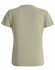 A back view of a ladies' premium cotton t-shirt in a muted olive green shade, featuring short sleeves and a plain design.