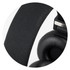 A close-up of black Opus Bluetooth headphones, featuring a textured headband and cushioned ear cups.