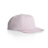 A light pink cap with a curved brim and a logo on the side, designed for headwear.