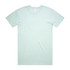 A light mint green t-shirt featuring a crew neckline and short sleeves, with a logo on the label.