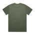 A green Heavy Tee T-shirt with a plain back and short sleeves, featuring a logo on the back.