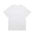 A plain white t-shirt featuring a crew neck and short sleeves. It has a smooth texture and no visible branding.