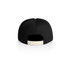 A black cap with a two-tone design featuring a cream underside and a snapback closure. It has a logo on the back.