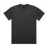 A heavy faded tee in a dark grey shade with a crew neck and short sleeves. It features a logo.