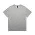 A grey T-shirt featuring a relaxed fit and a simple logo on the neckline. Ideal for casual wear.