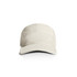 A cap in a light beige colour with a structured design and a logo on the front.